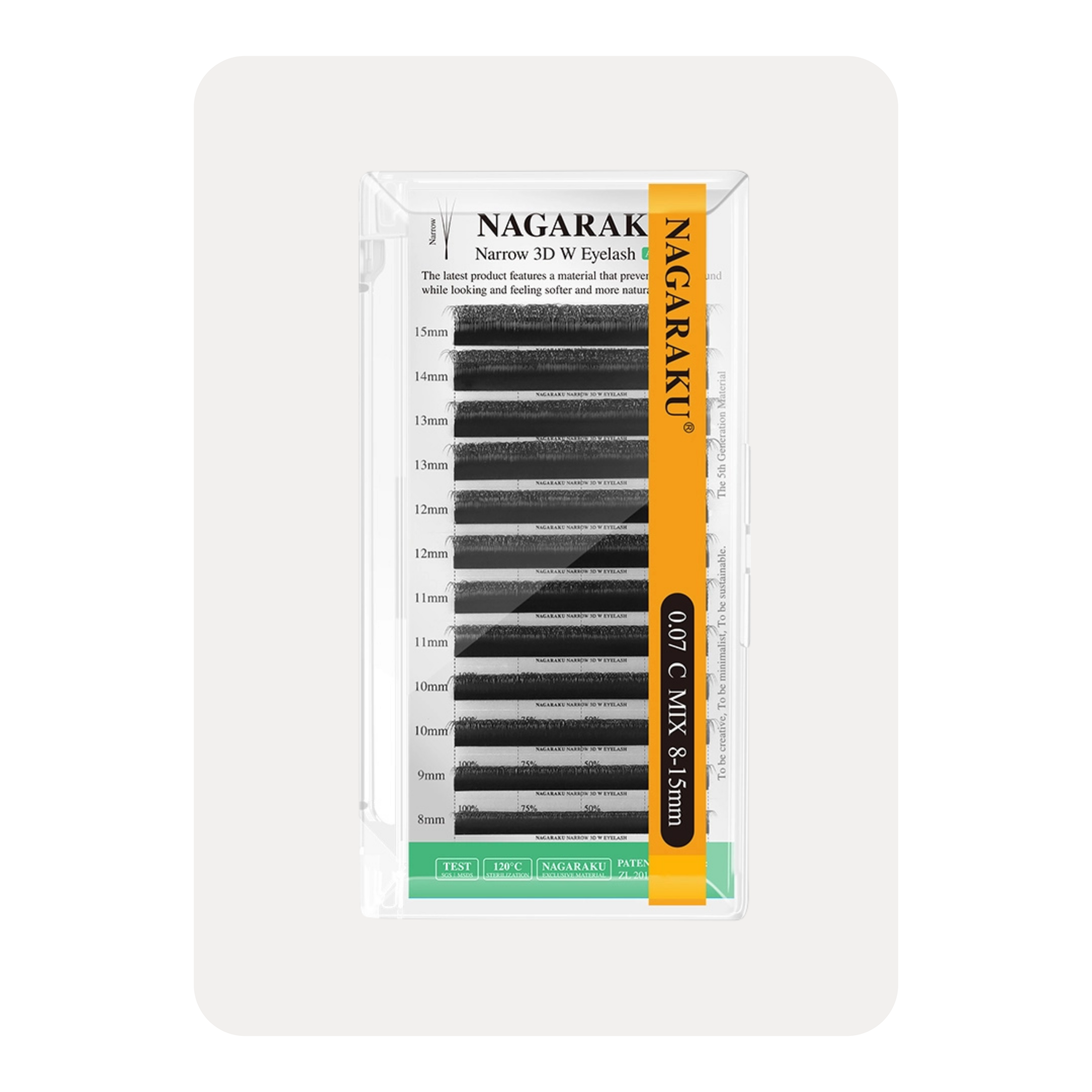 NAGARAKU 3D W - MIX  3D PREMADE FANS EYELASH