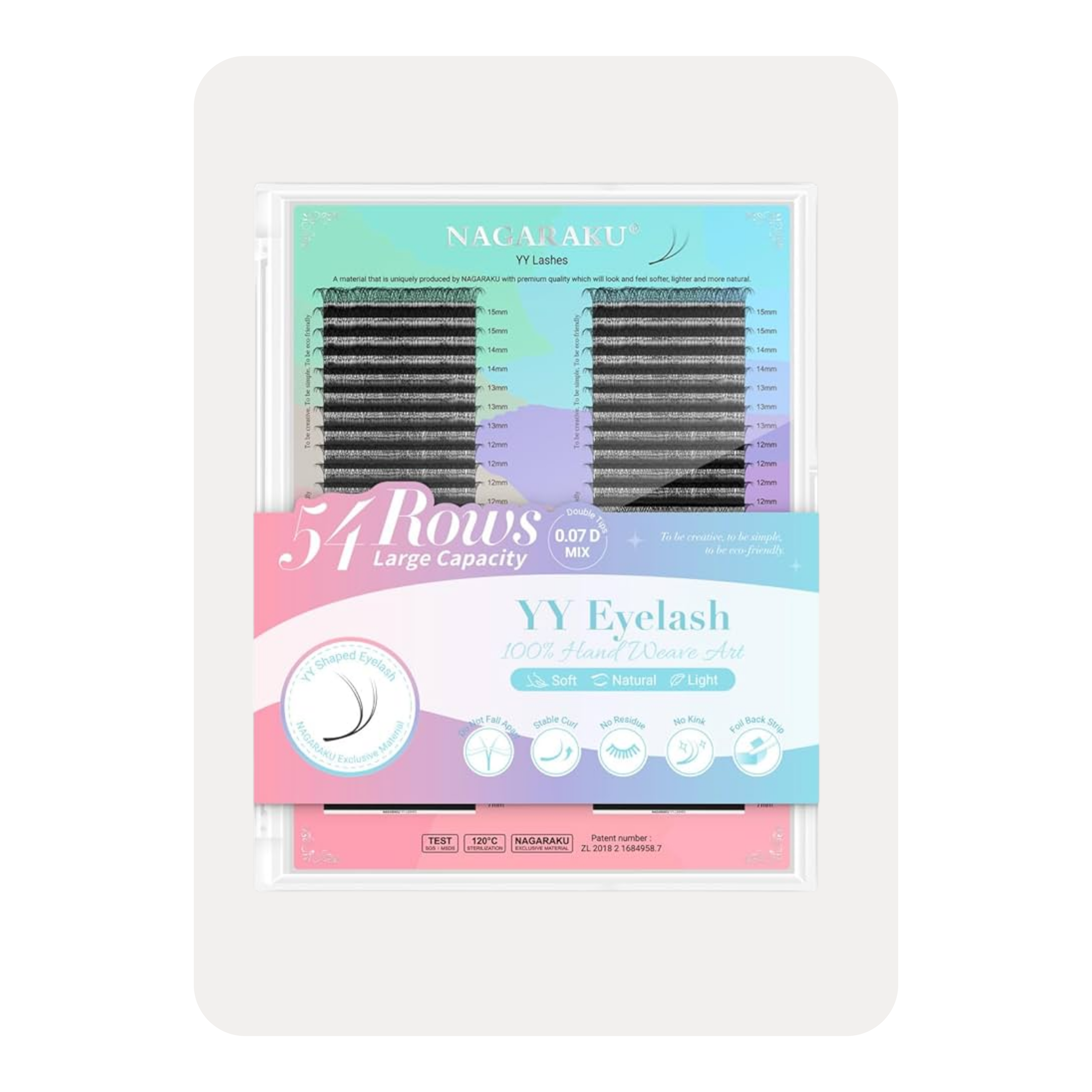 EXTENSIONES 4D W - MIX 4D PREMADE FANS EYELASH 54 FILAS