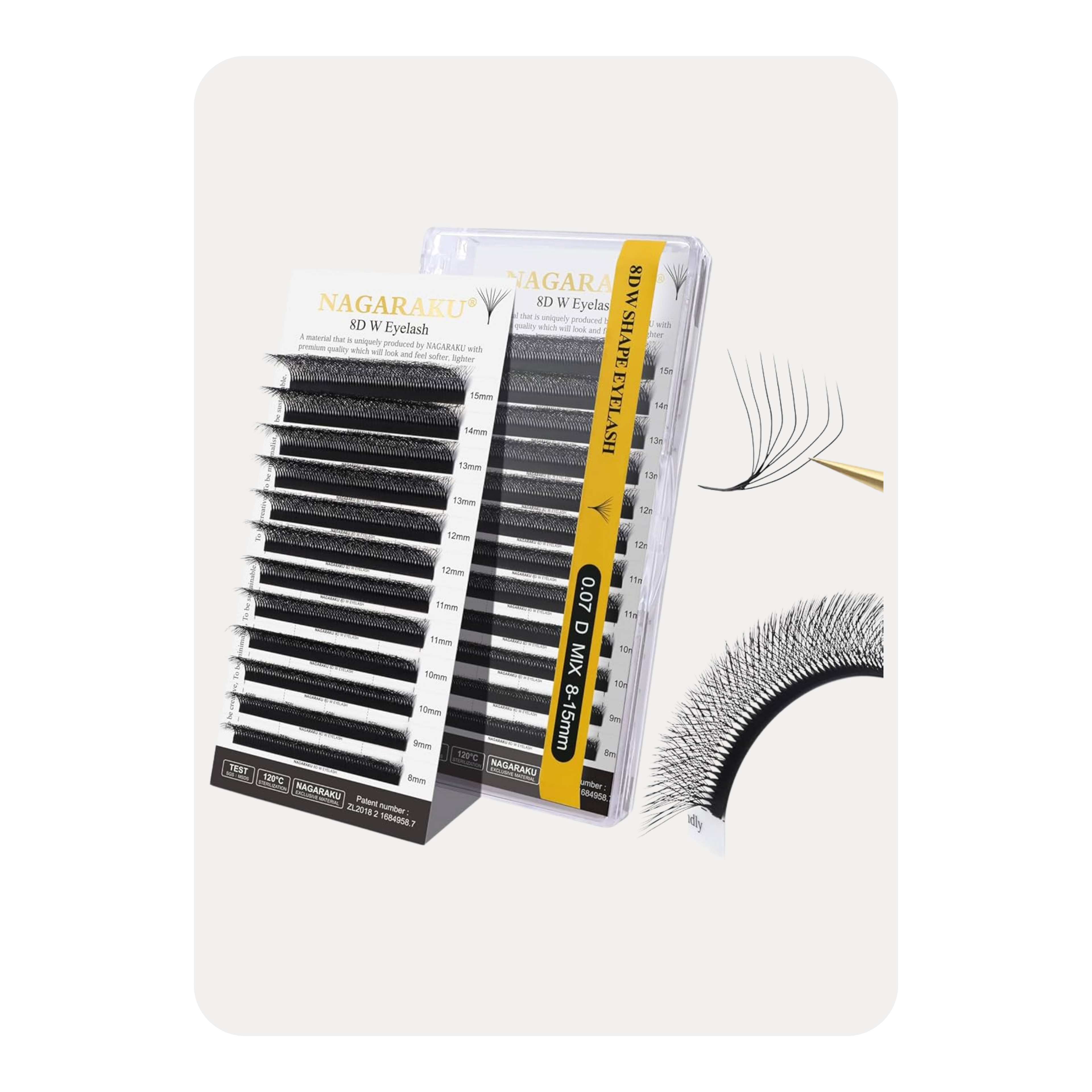 EXTENSIONES  8D W - POR TALLAS  8D PREMADE FANS EYELASH