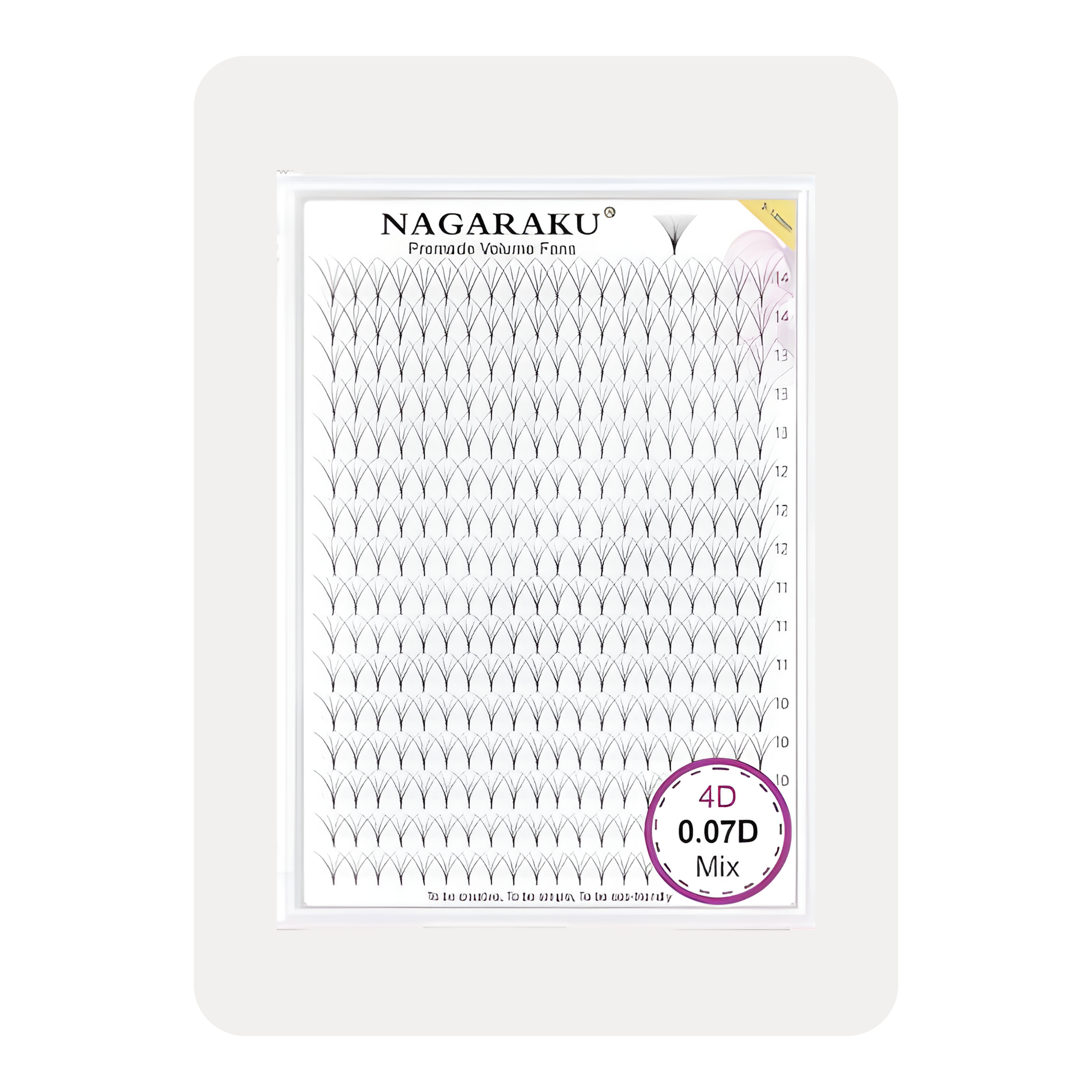 EXTENSIONES 4D - 5 D Y 8D  MIX  ABANICO PRE ARMADO  240 ABANICOS